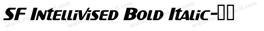 SF Intellivised Bold Italic字体转换